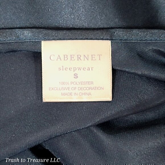 Cabernet Silky Gown Slip Dress S Green Embroidered - Picture 10 of 10